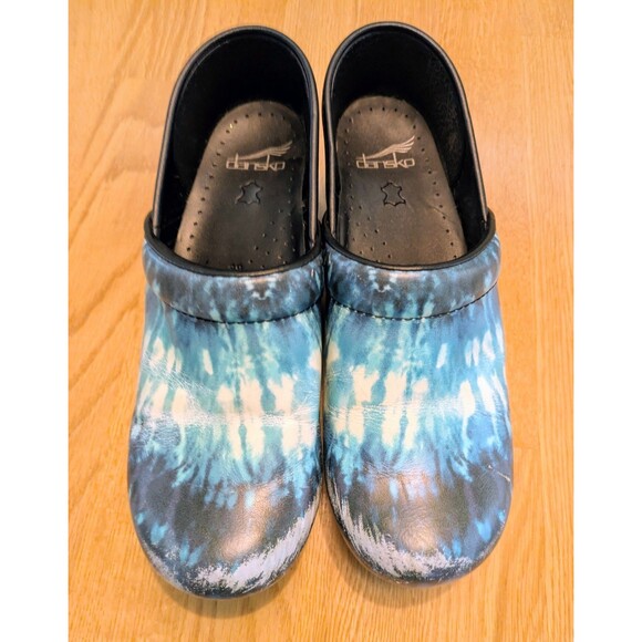 Dansko Womens Blue Tie Dye Professional Nurse Clogs Size 38 EU 7.5-8 US - Picture 4 of 9